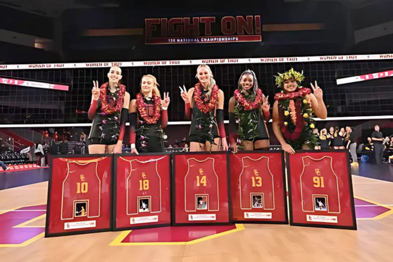 USC Volleyball Gains LA Dodgers’ Support on Senior Night as World Champion Coach Makes Special Appearance